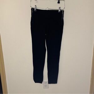 Zara Trafaluc Black Leggings Exposed Zippers Size Small